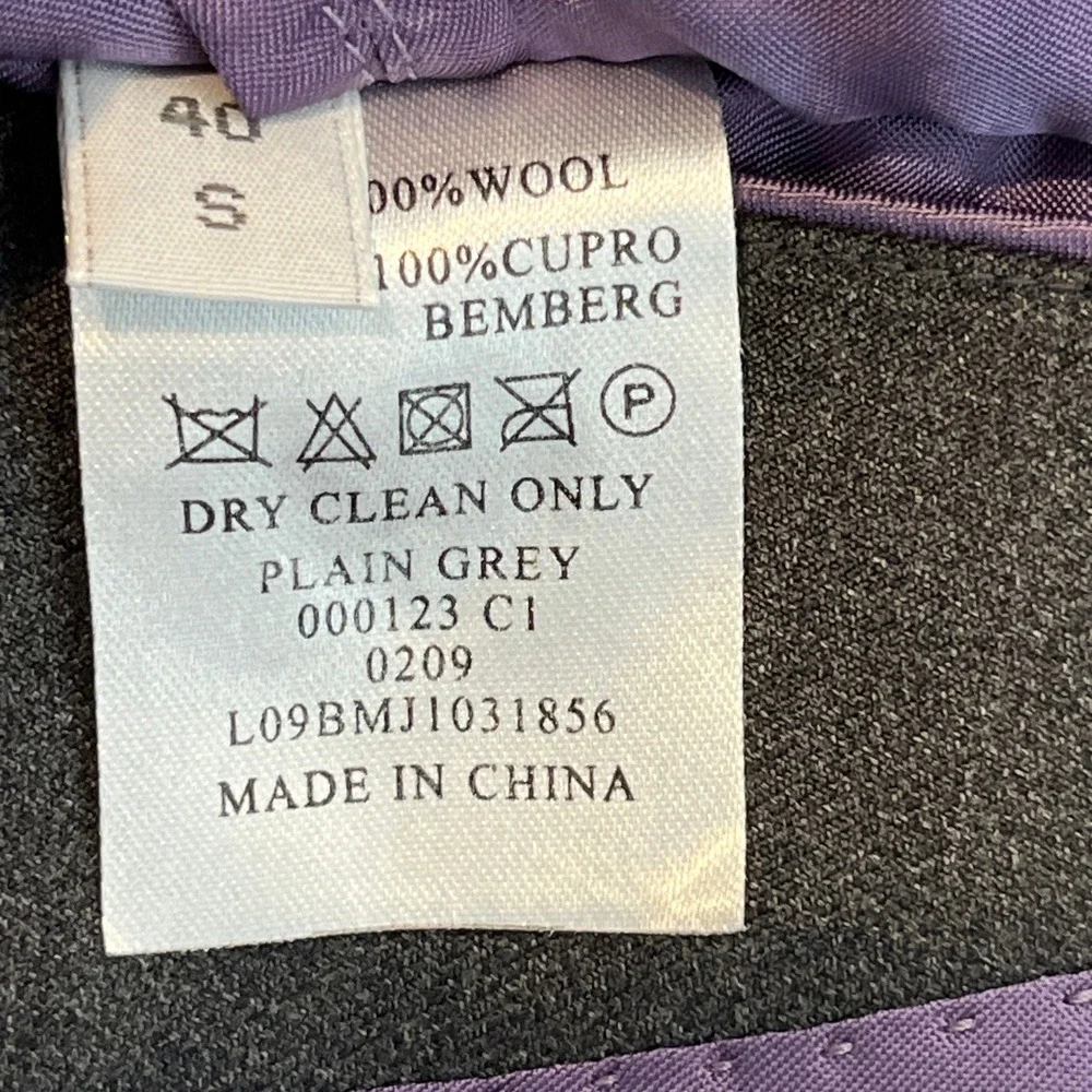 TM Lewin Blazer Mens 40S Gray Merino Wool‎ Super 110s Two Button Double Vent